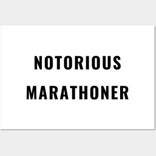 Notorious Marathoner Marathon Runner Funny Running Mug Sticker Gift Shirts Posters and Art